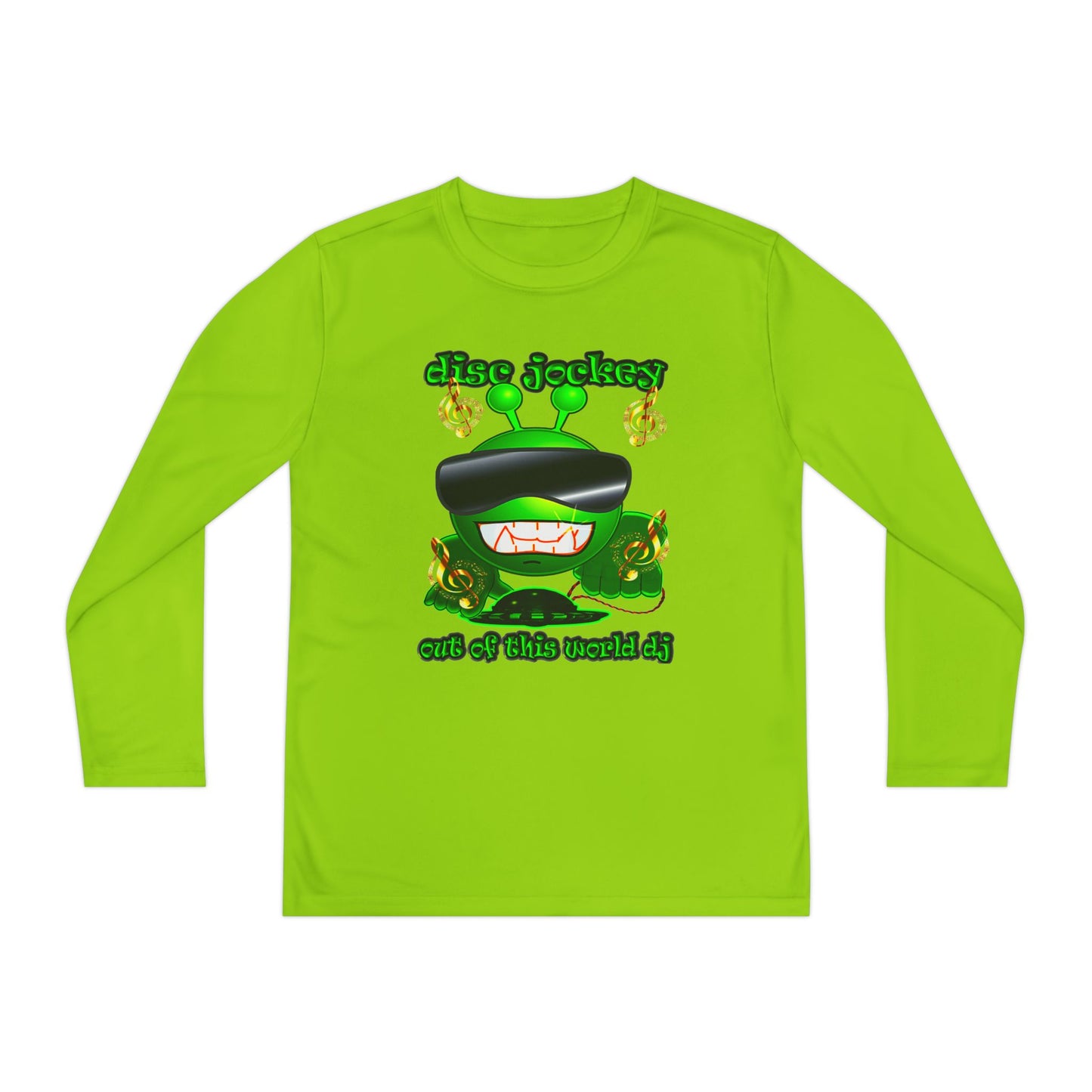 disc jockey - Youth Long Sleeve Competitor Tee