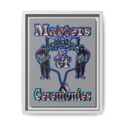 em cee squared - framed canvas art (grey)