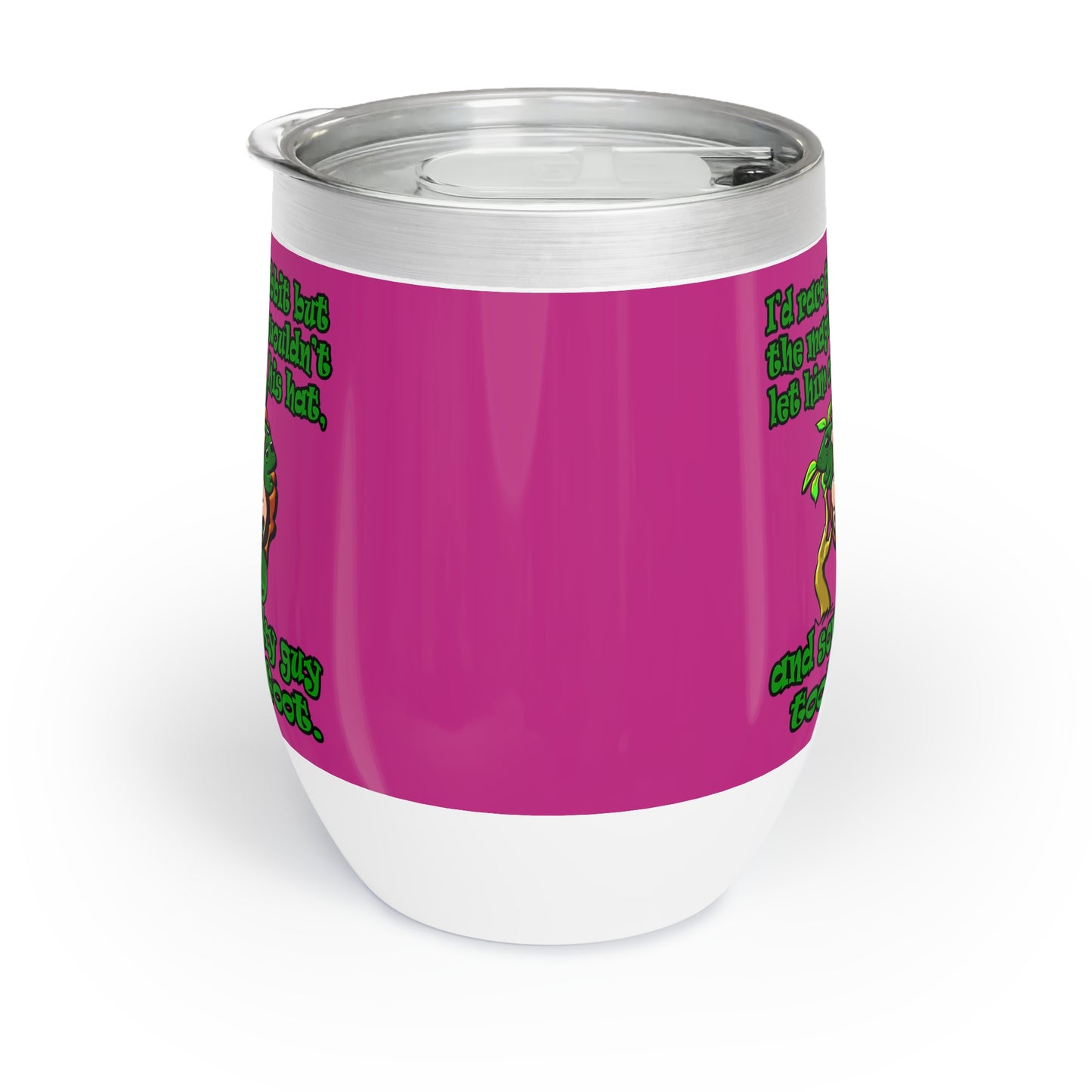 turtle race - Chill Wine Tumbler (pink)