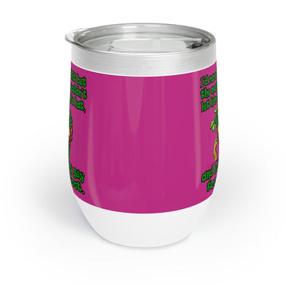 turtle race - Chill Wine Tumbler (pink)