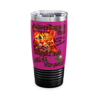 schrodinger's cat - Ringneck Tumbler, 20oz (pink)