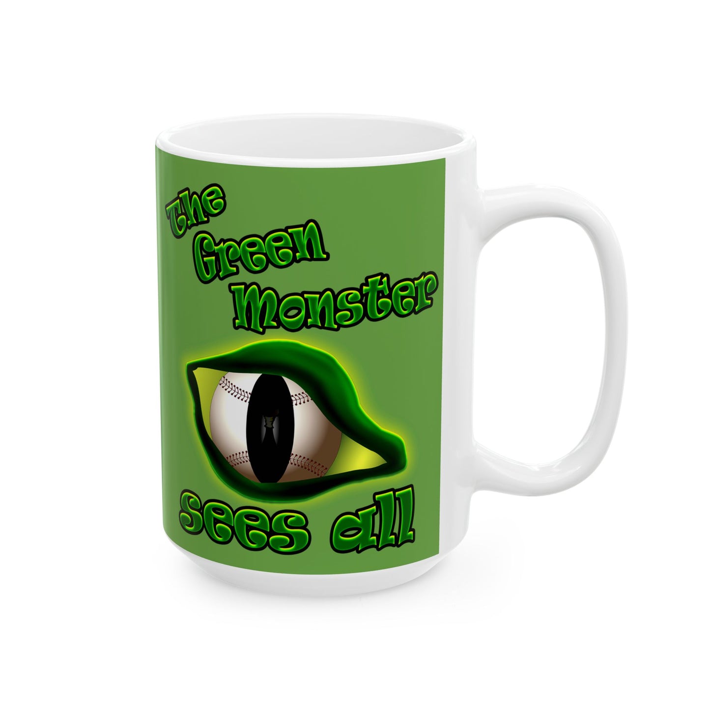 green monster - White Mug (green)