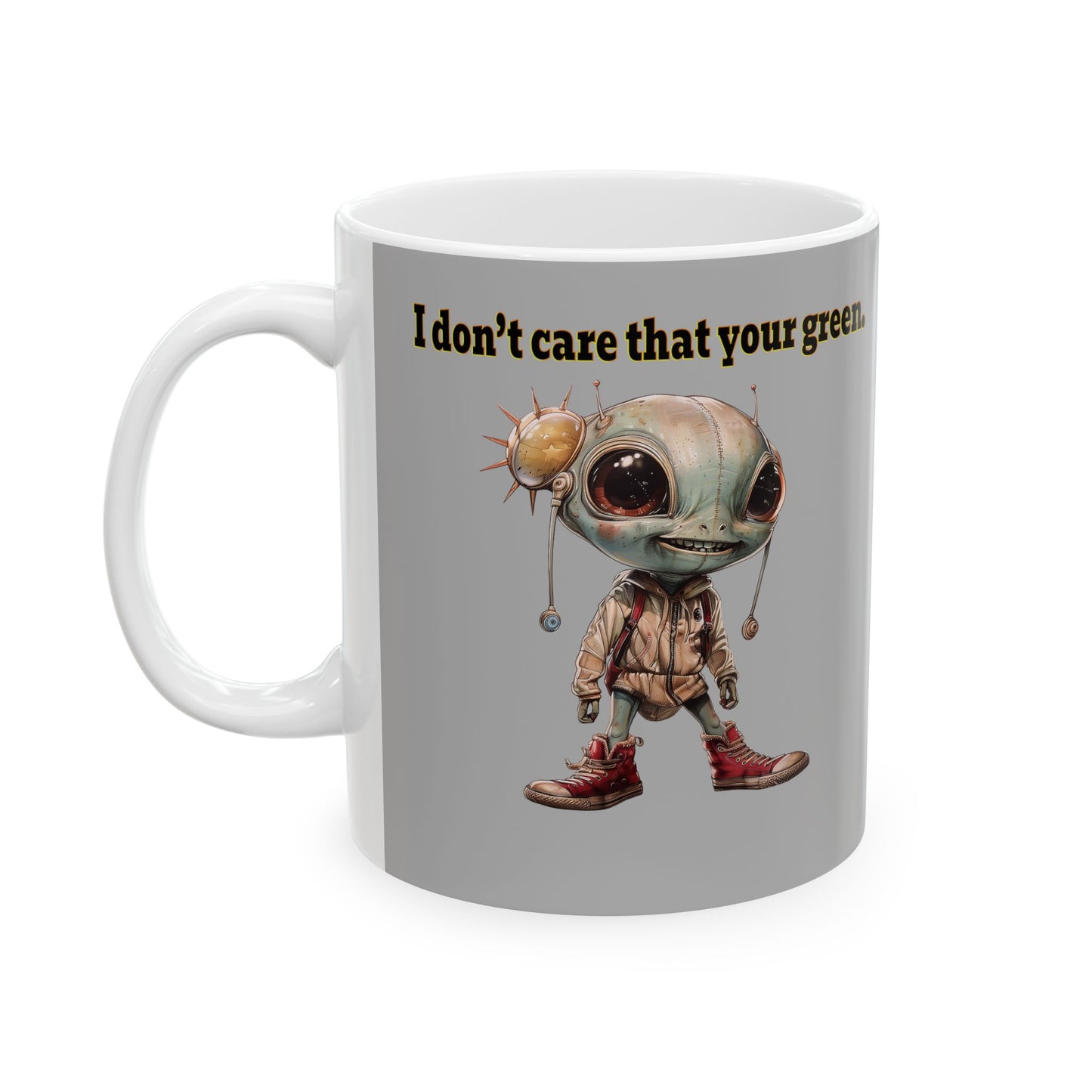 I don't care that your grey - White Mug (light grey)