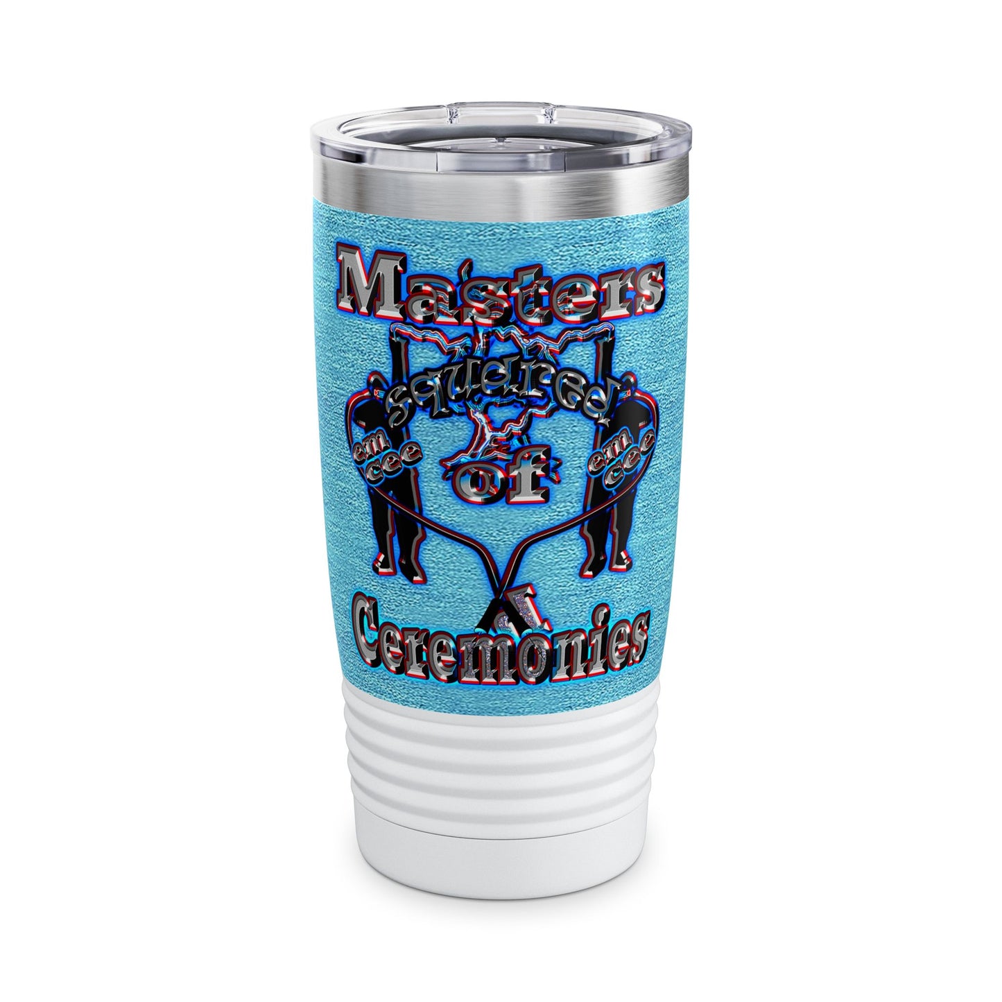 em cee squared - Ringneck Tumbler, 20oz (faded blue)