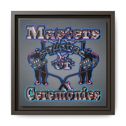 em cee squared - framed canvas art (grey-light grey)