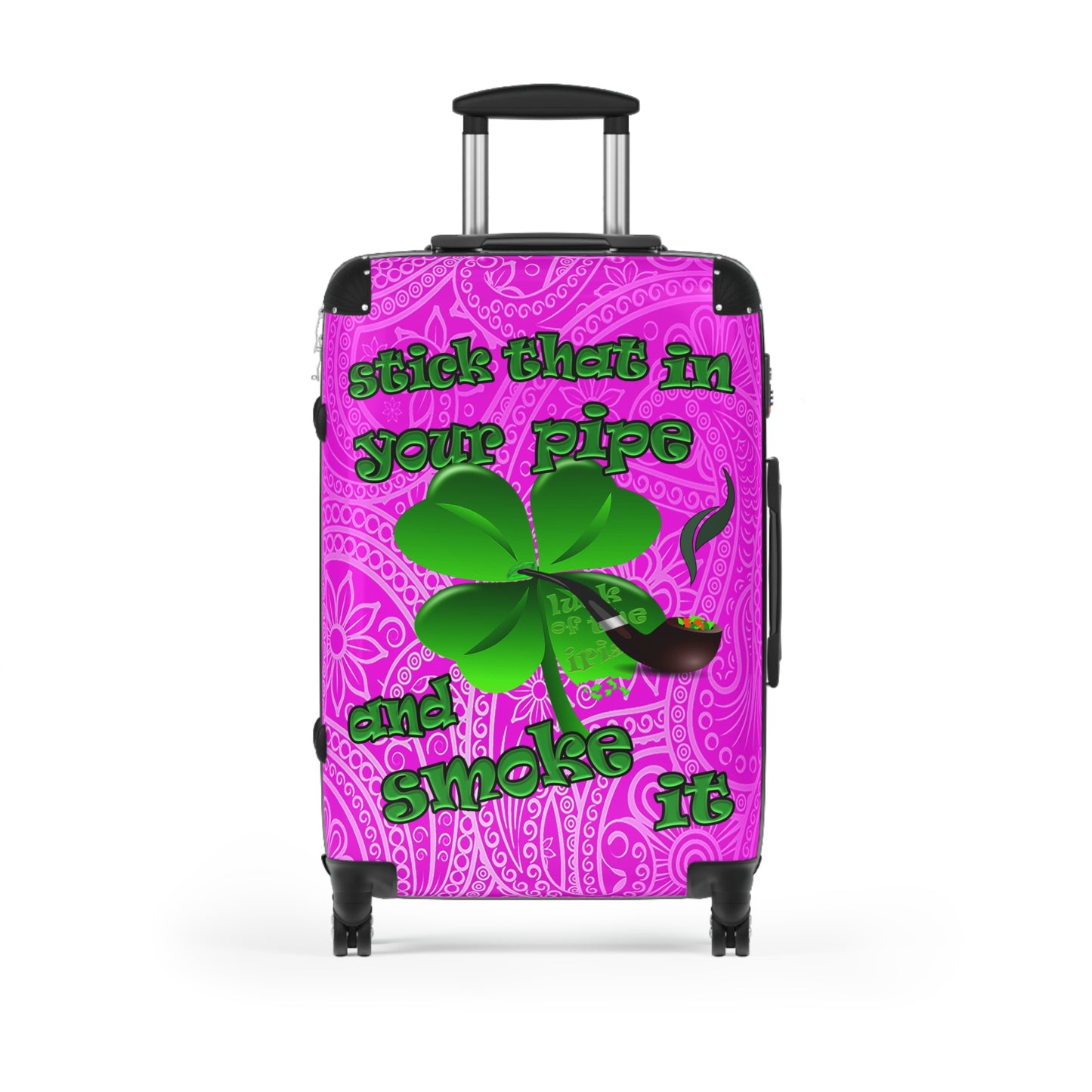 stick that in your pipe and smoke it - Suitcase (pink swirl)