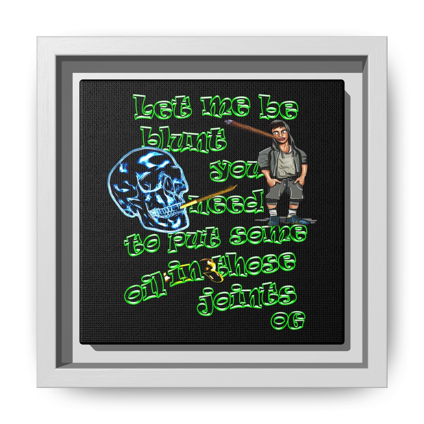 og - framed canvas art (black)