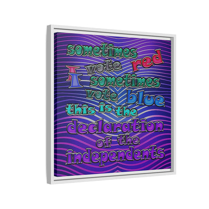 declaration of the independents - framed canvas art (purple wave)