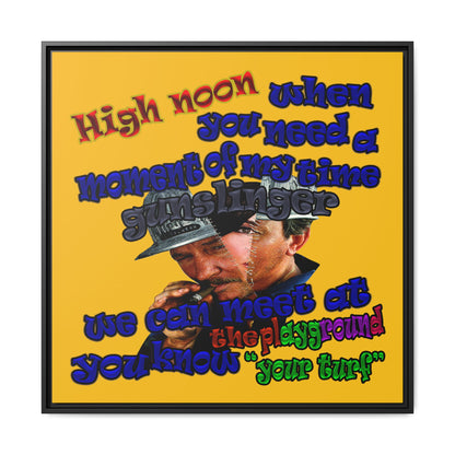 high noon - framed canvas art (yellow)