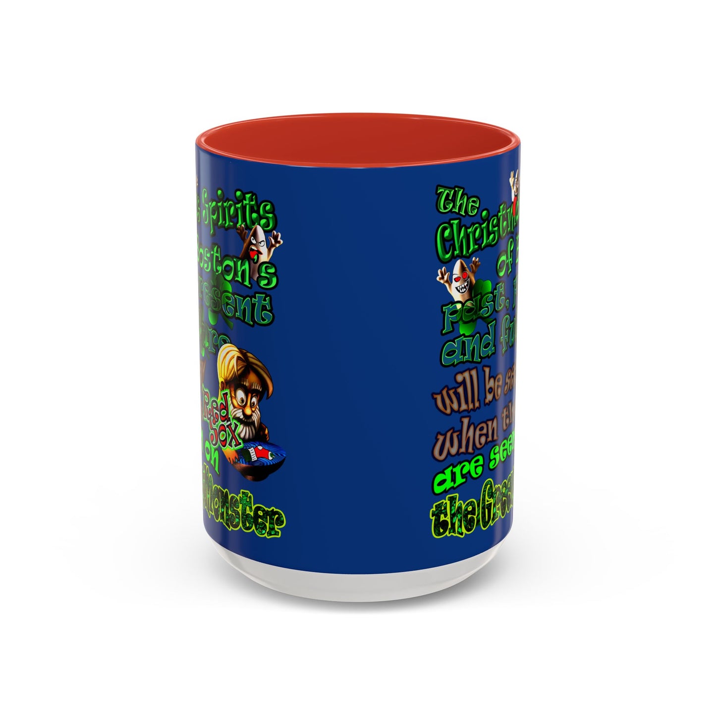 christmas spirits of boston - Accent Mug (dark blue)