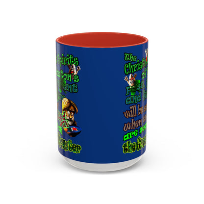 christmas spirits of boston - Accent Mug (dark blue)