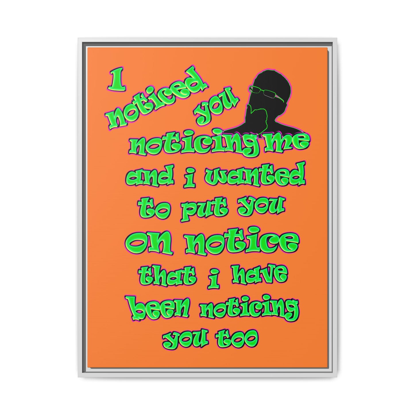 noticed you noticing - framed canvas art (crusta)