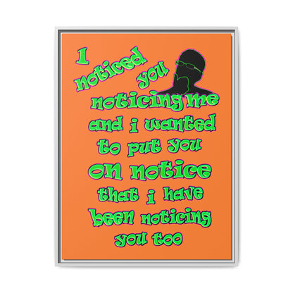 noticed you noticing - framed canvas art (crusta)