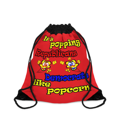 popping like popcorn - Drawstring Bag (red)
