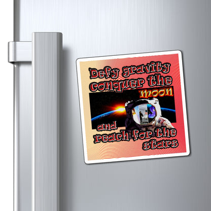 defy conquer reach - Magnets - (yellow-orange wave)