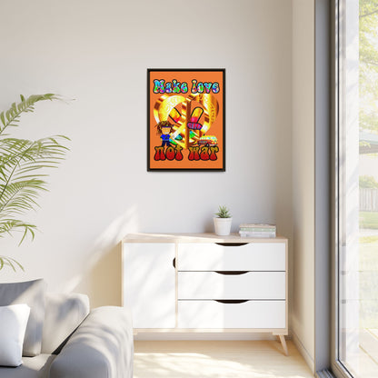 love peace - framed canvas art (crusta)