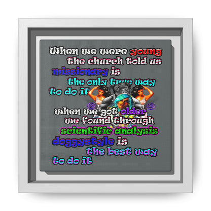 doggystyle - framed canvas art (dark grey)