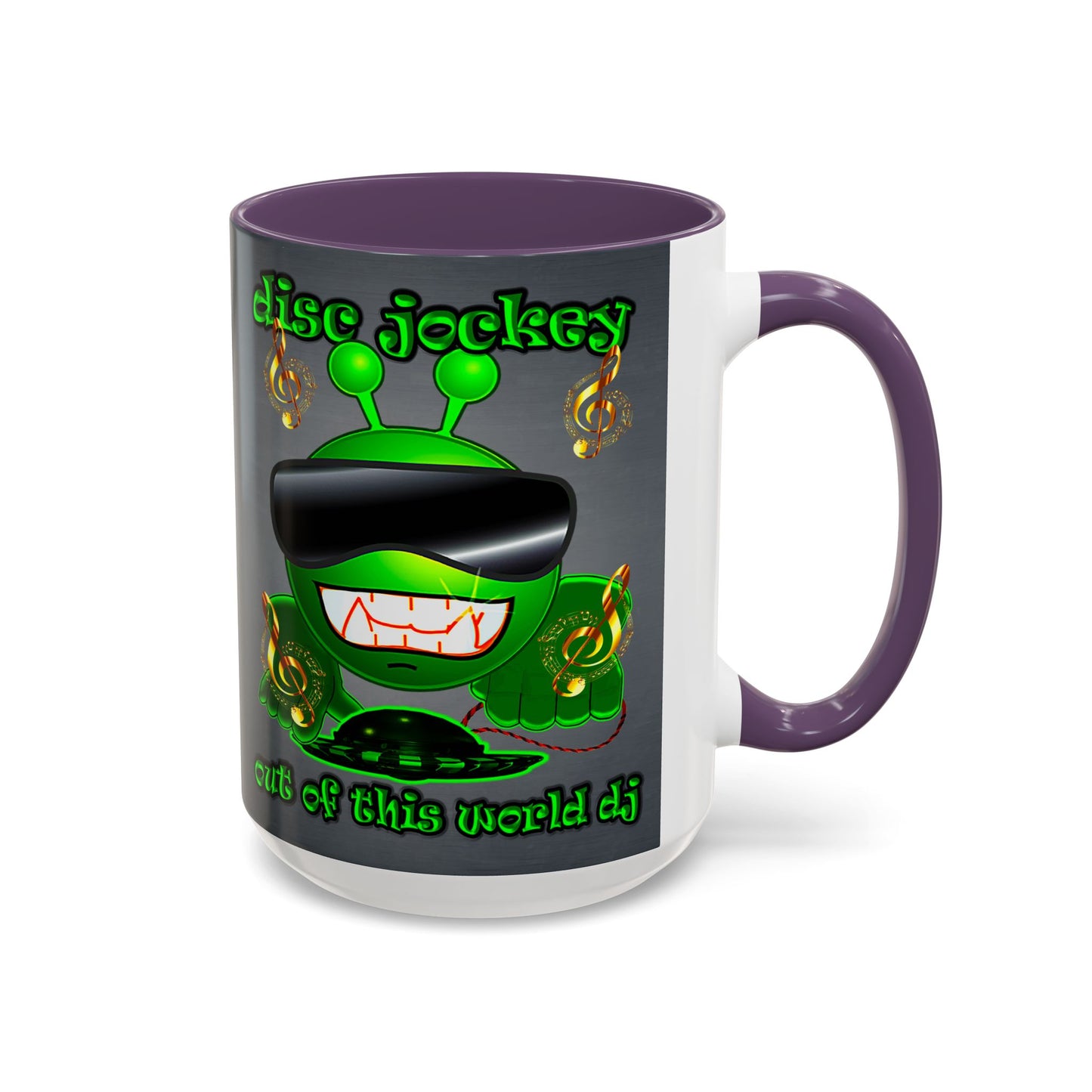 disc jockey - Accent Mug (grey-light grey)