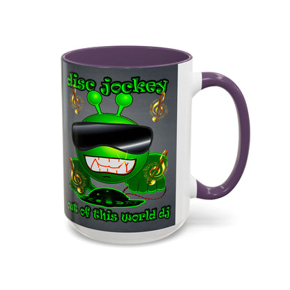 disc jockey - Accent Mug (grey-light grey)