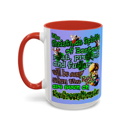 christmas spirits of boston - Accent Mug (light blue-purple wave)