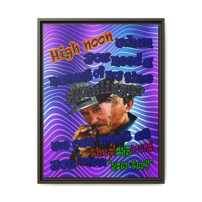high noon - framed canvas art (purple wave)