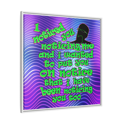 noticed you noticing - framed canvas art (purple wave)