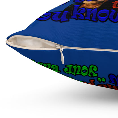 high noon - Spun Polyester Square Pillow - (dark blue)