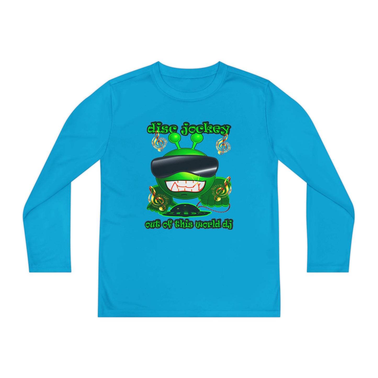disc jockey - Youth Long Sleeve Competitor Tee