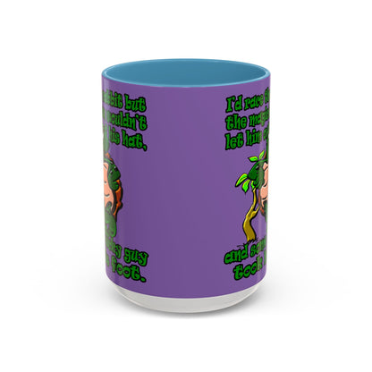 turtle race - Accent Mug (light purple)