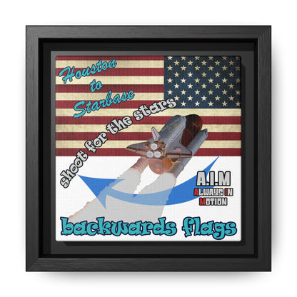 shoot for the stars - framed canvas art (white)