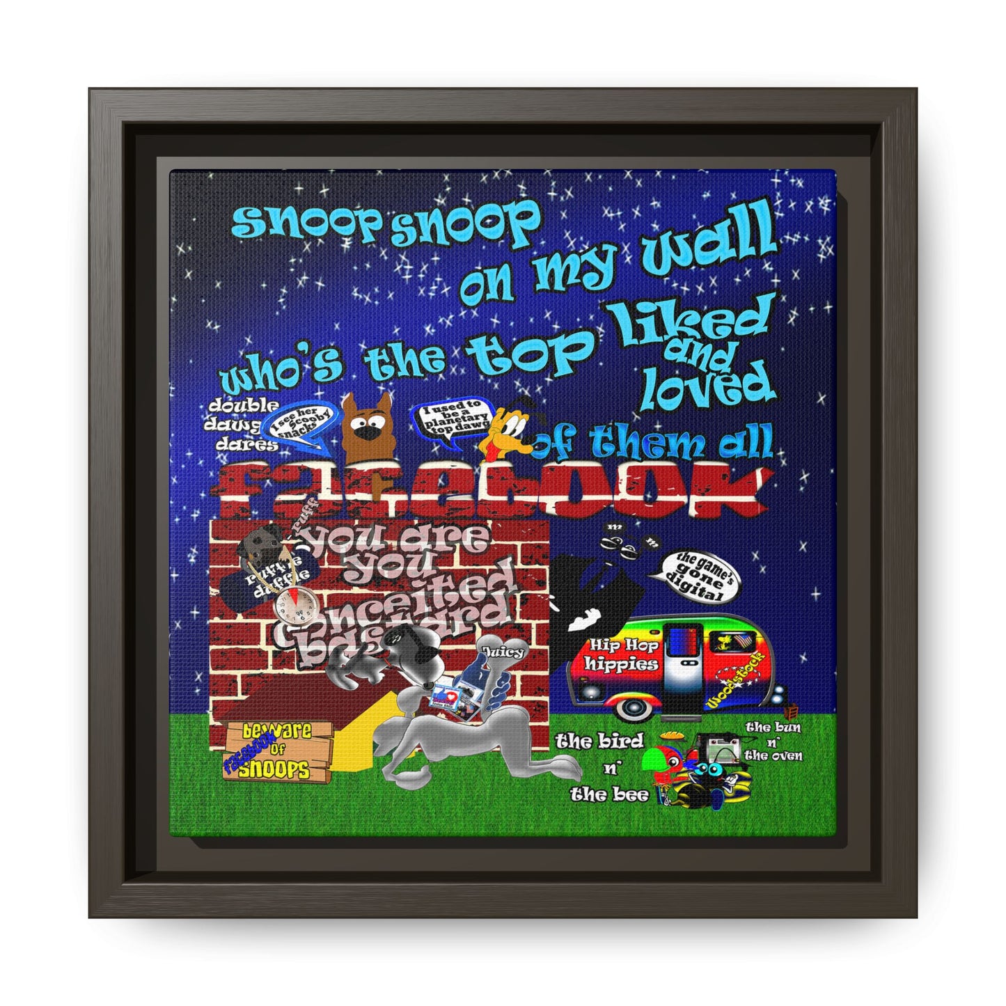 snoops - framed canvas art