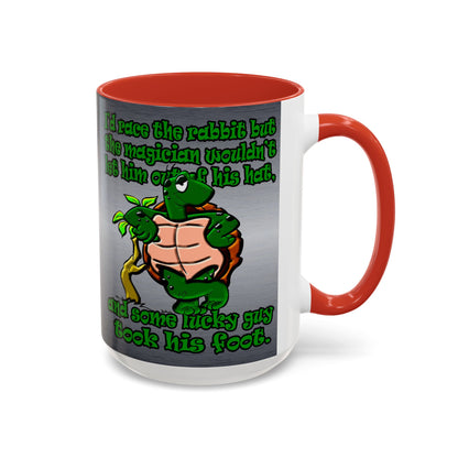 turtle race - Accent Mug (brushed nickel)