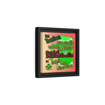 celtics logo - framed canvas art (yellow-orange wave)
