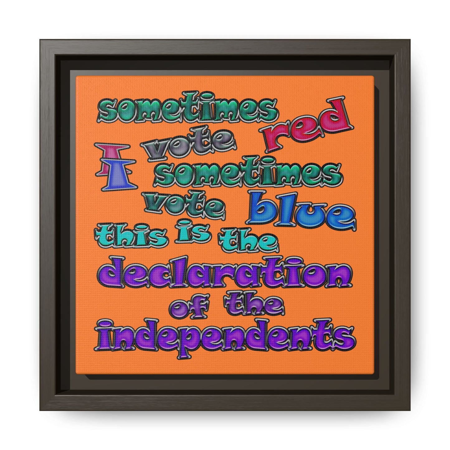 declaration of the independents - framed canvas art (crusta)