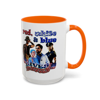 rw&b lives matter - Accent Mug (white)