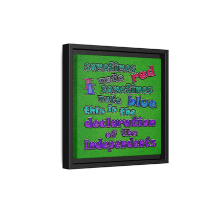 declaration of the independents - framed canvas art (green turf)