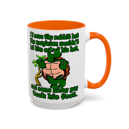 turtle race - Accent Mug (white)