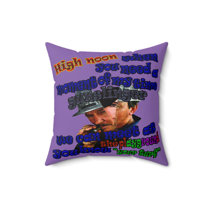 high noon - Spun Polyester Square Pillow - (light purple)
