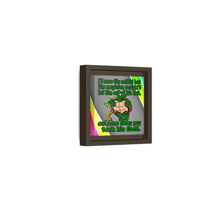 turtle race - framed canvas art (rainbow split)
