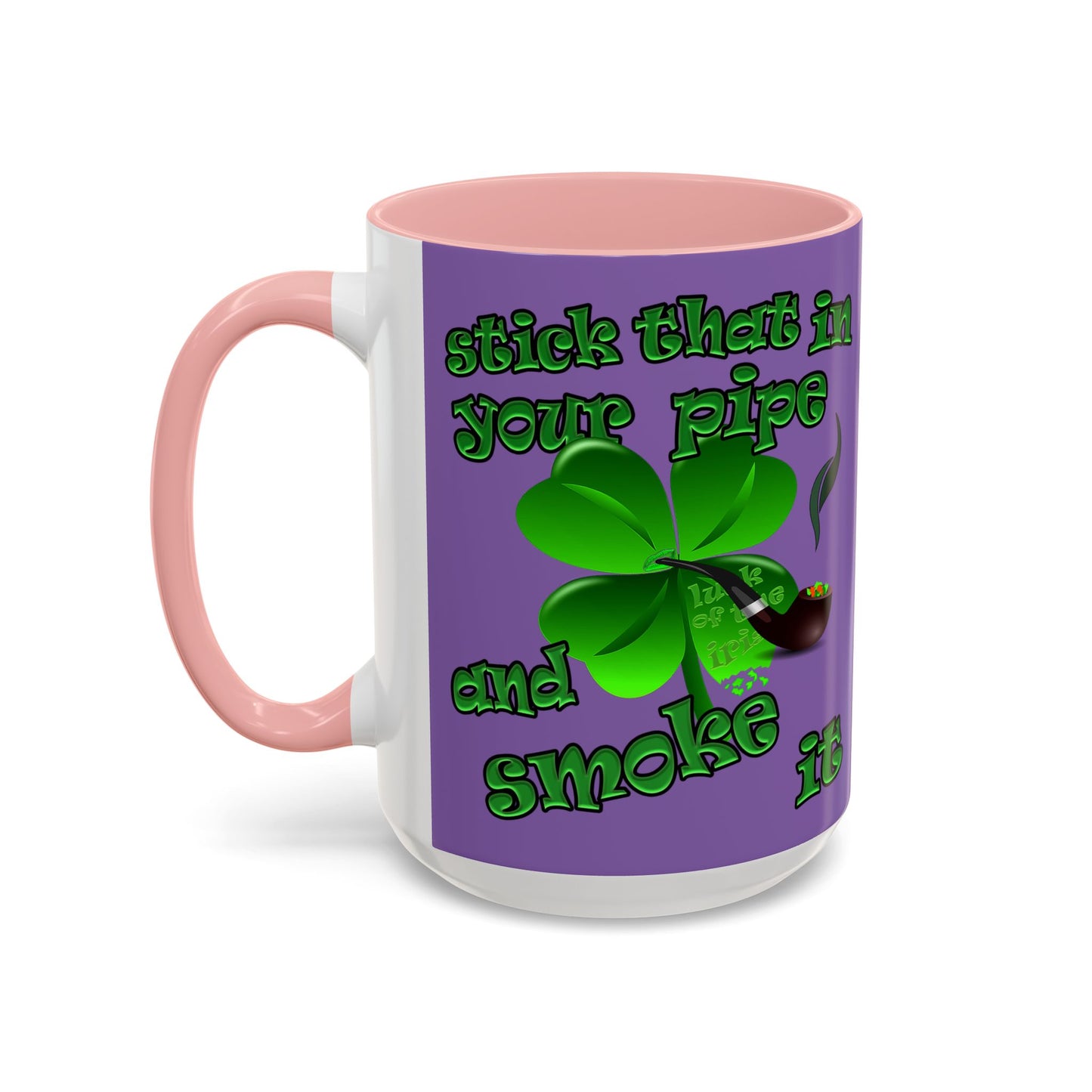 celtics logo - Accent Mug (light purple)