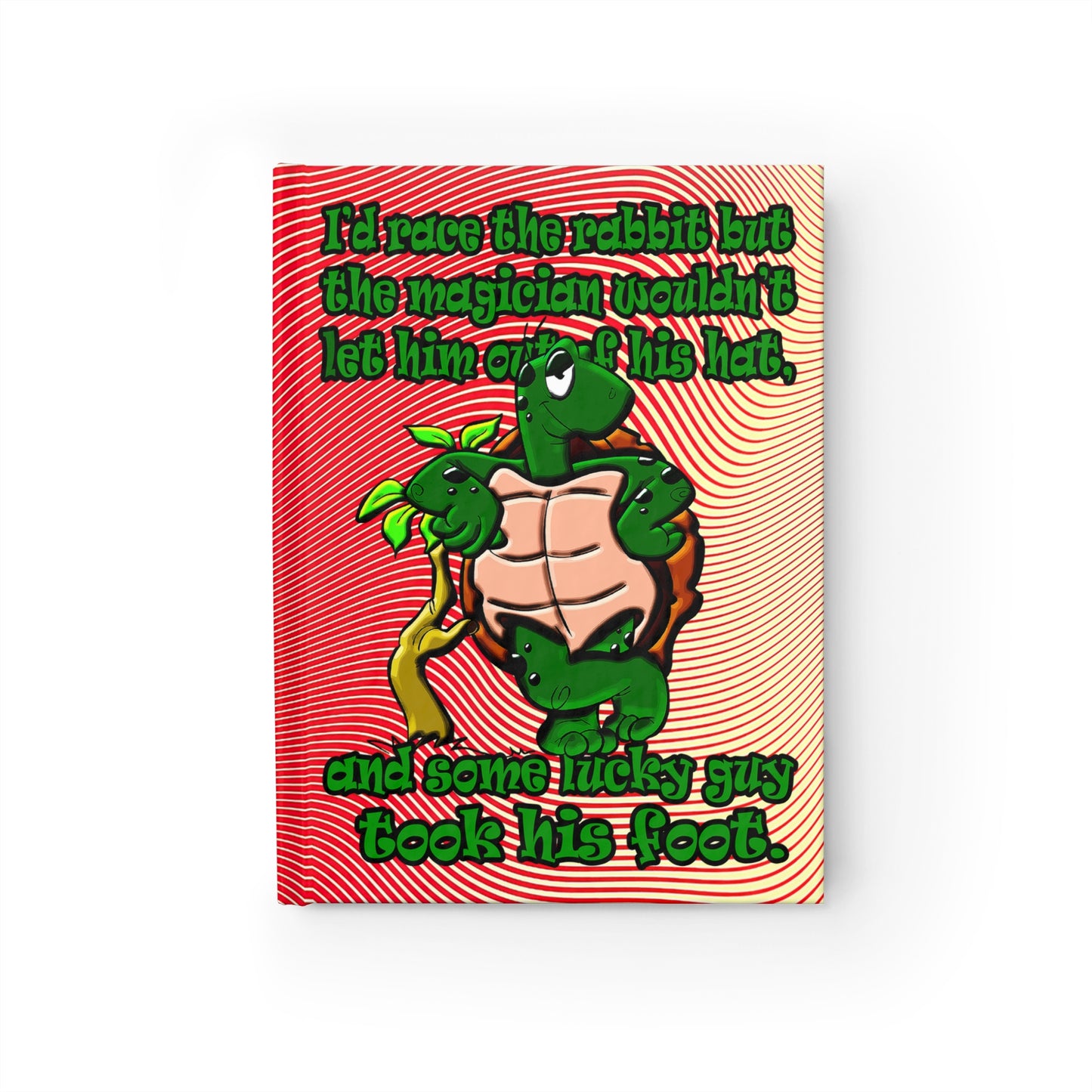 turtle race - journal-lined (yellow-orange wave)