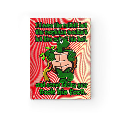 turtle race - journal-lined (yellow-orange wave)