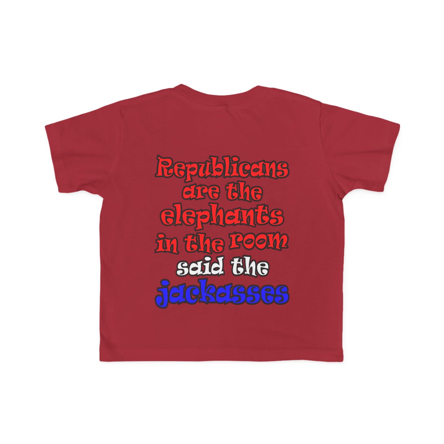 donkeys and elephants - Toddler's Fine Jersey Tee