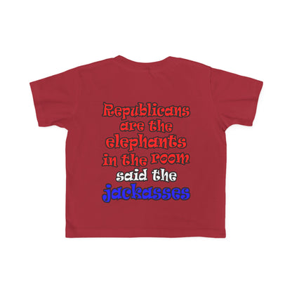 donkeys and elephants - Toddler's Fine Jersey Tee