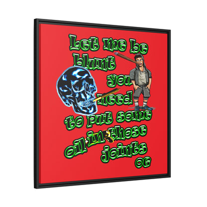 og - framed canvas art (red)