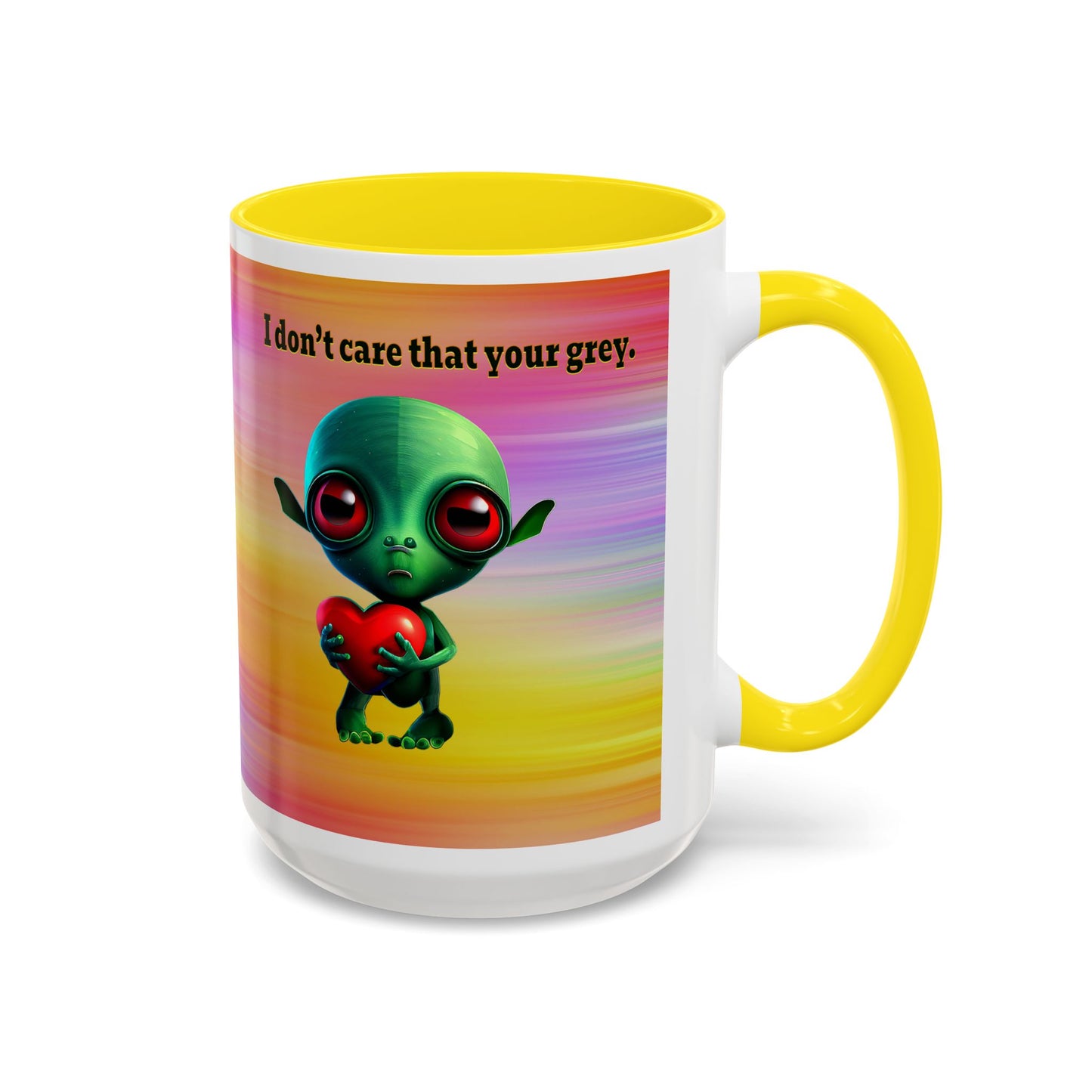 I don't care that your grey - Accent Mug (color blur)