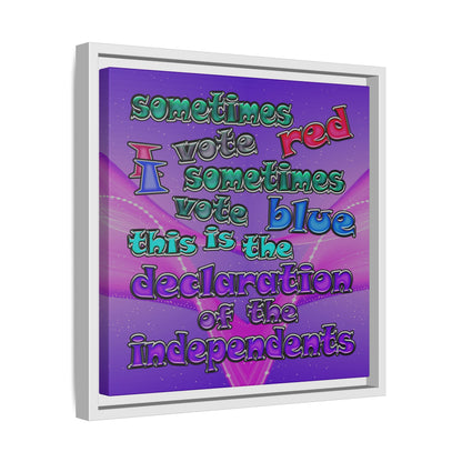 declaration of the independents - framed canvas art (purple-pink wave)