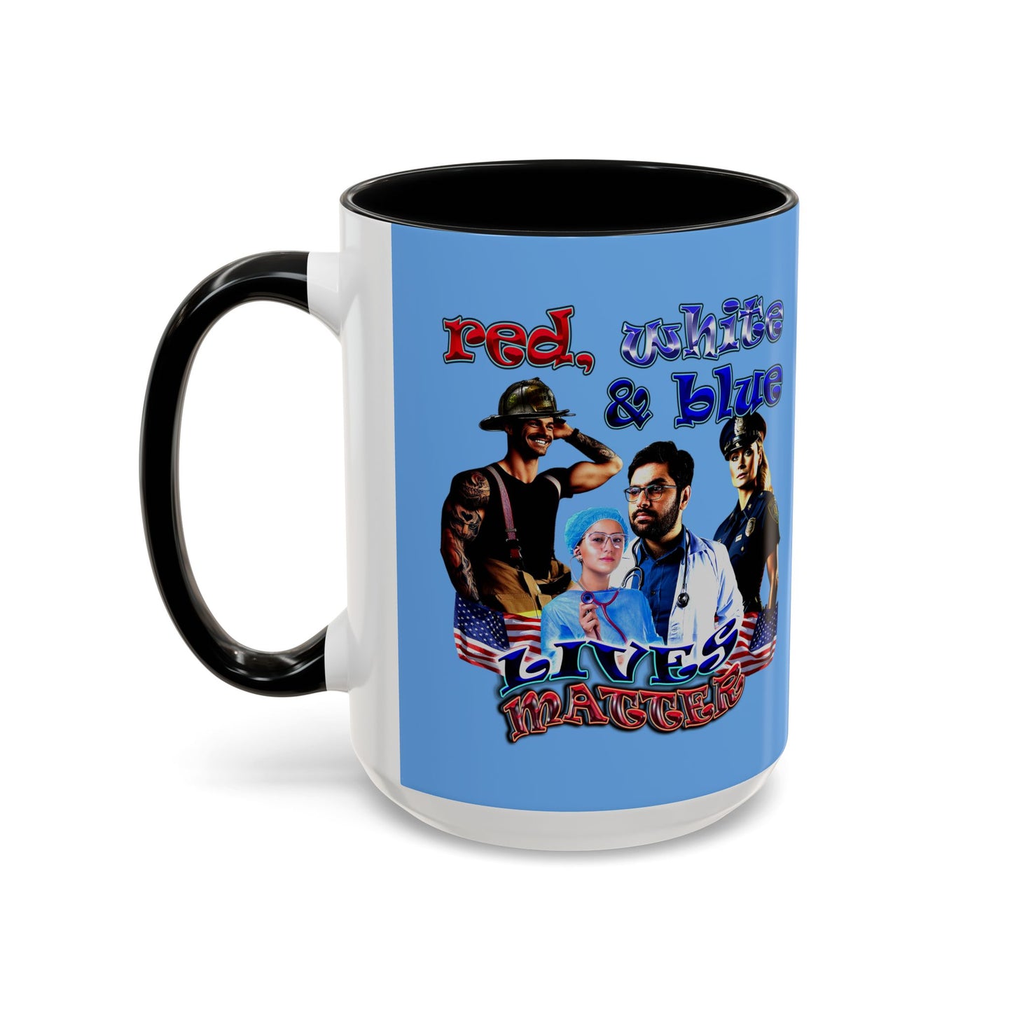 rw&b lives matter - Accent Mug (light blue)