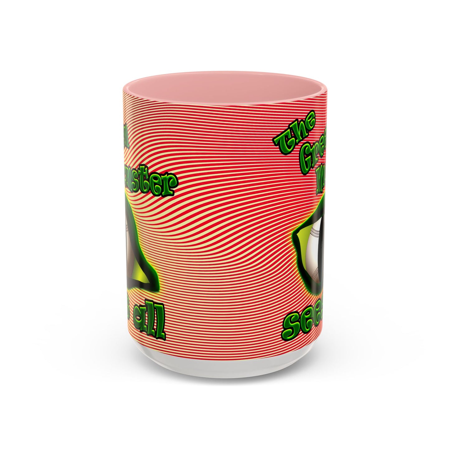 green monster - Accent Mug (yellow-orange wave)