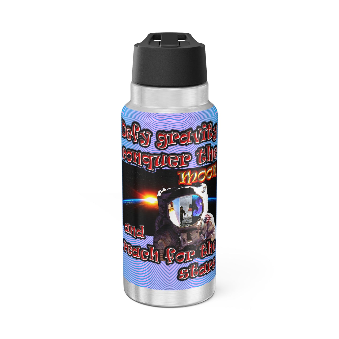 defy conquer reach - Gator Tumbler, 32oz  (light blue-purple wave)